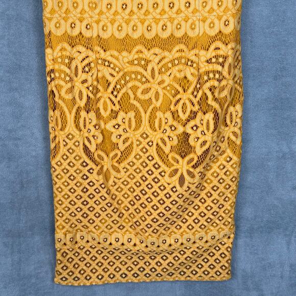 Baltic Born Yellow Lace Midi Dress - Picture 3 of 13